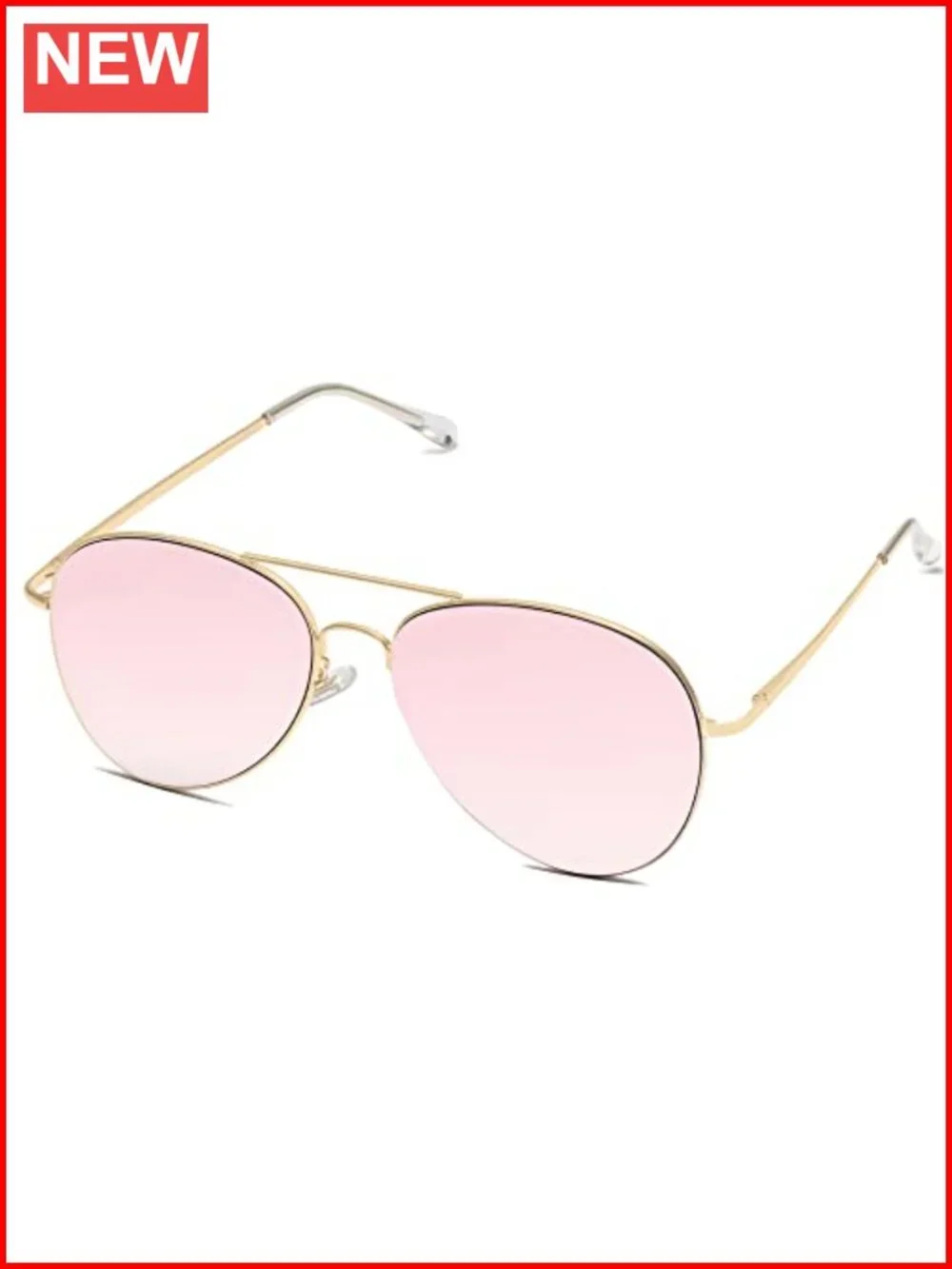 Classic Aviator Sunglasses for Women Men Metal Frame Spring Hinges